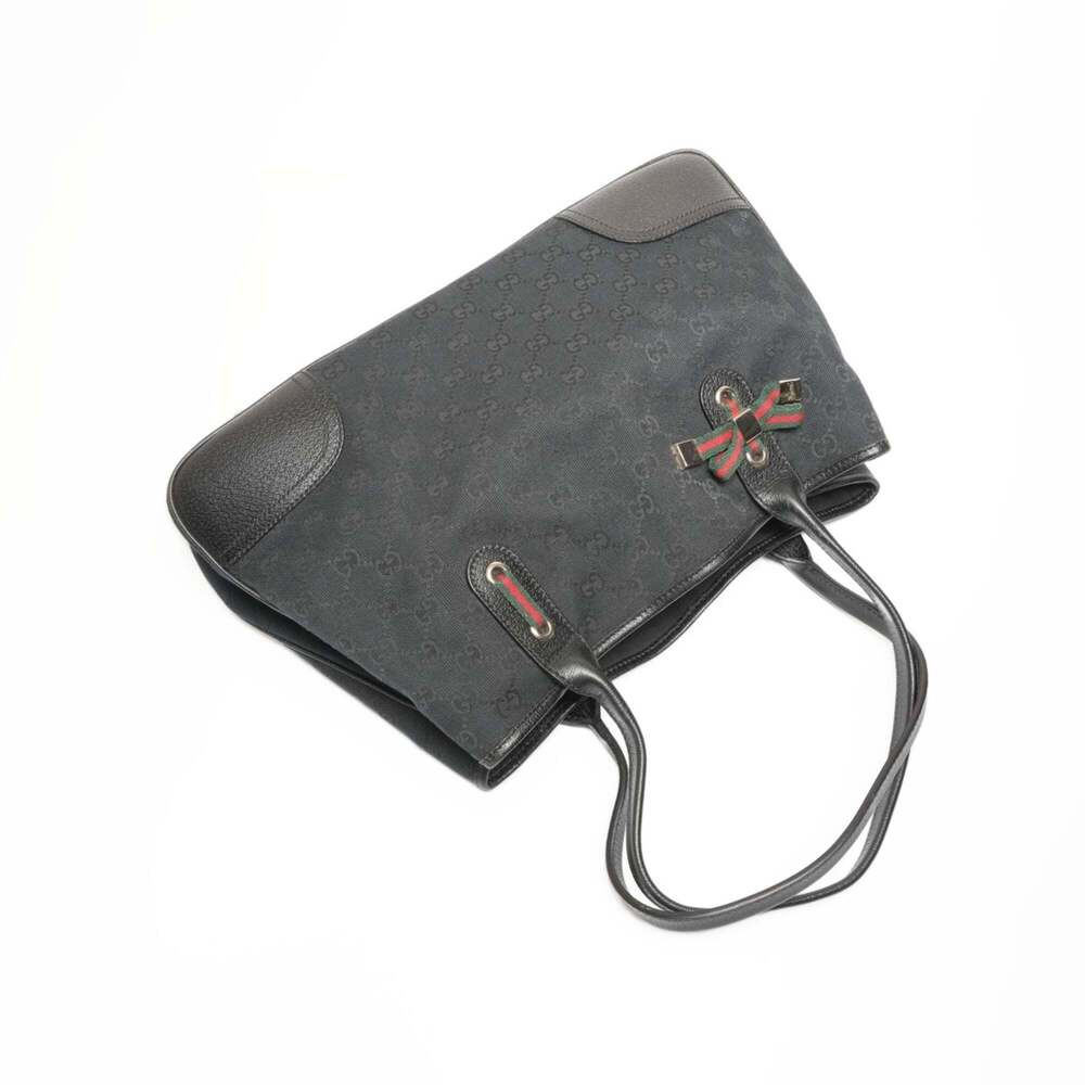 GUCCI Authentic Black Canvas Tote Bag - Picture 9 of 12
